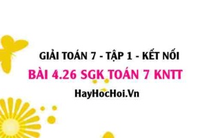Bài 4.26 SGK Toán 7 tập 1 Kết nối tri thức